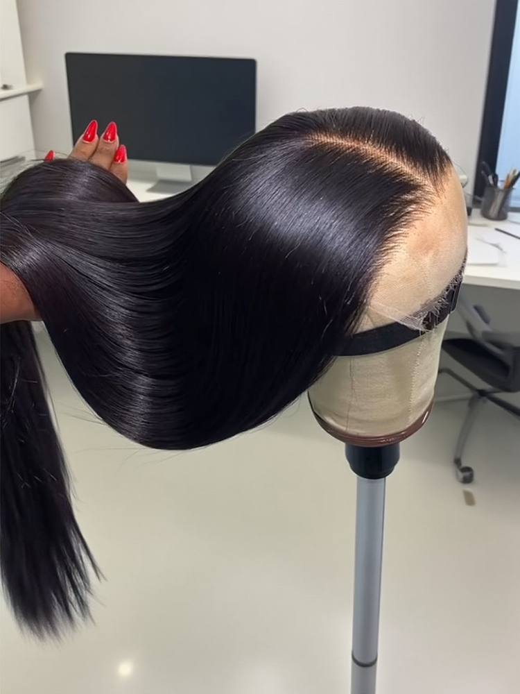 Hd Lace Frontal Wig Human Hair Pre Plucked - باروكات شعر بشري مستقيم بطول 30-40
