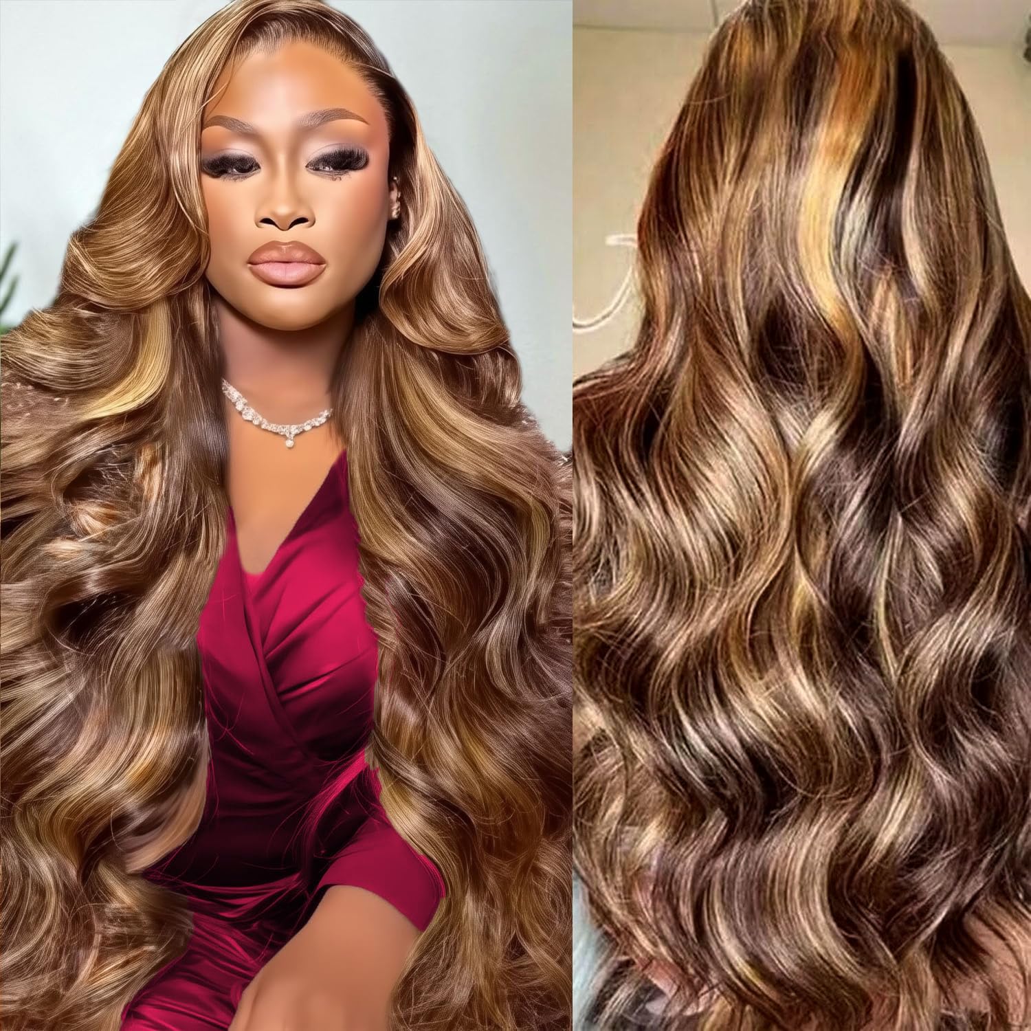 Lace Front Wigs - باروكة شعر بشري مموج عالي الجودة