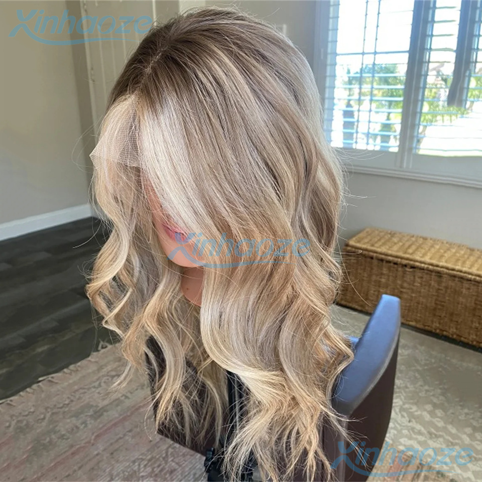 613 Blonde Body Wave Lace Front Wig - # 8/613 تسليط الضوء على شعر