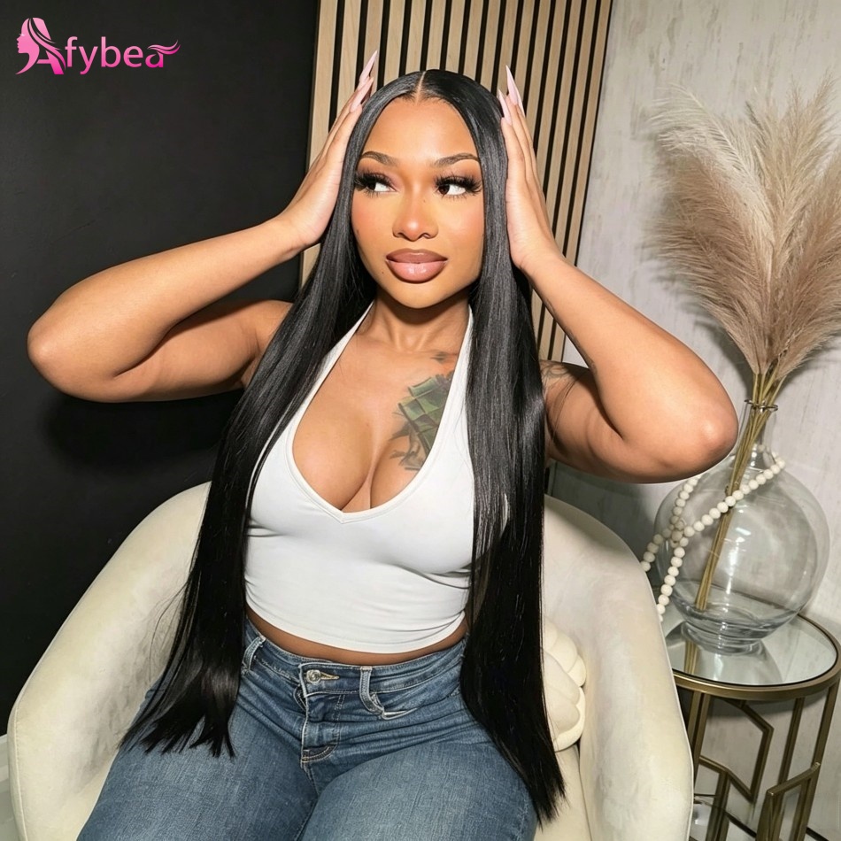 Lace Front Wigs - شعر مستعار بشري طبيعي مستقيم بدون