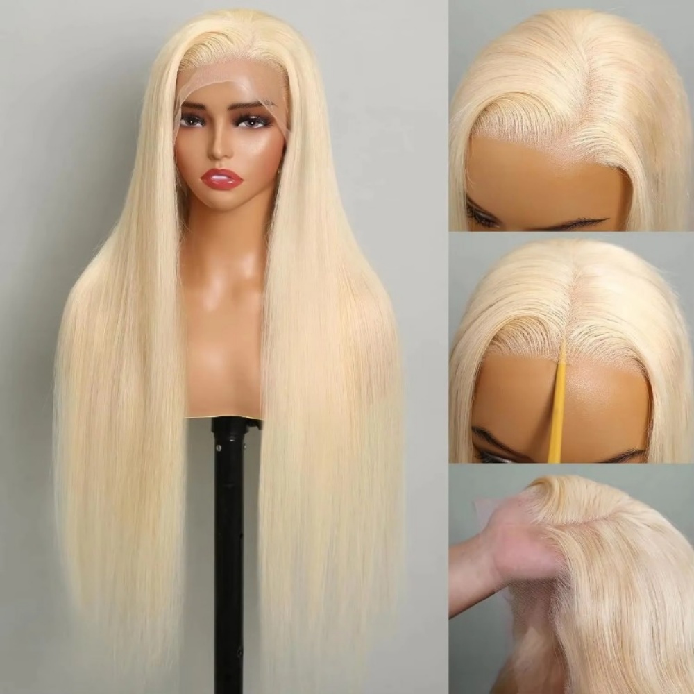 Lace Front Wigs - 613 باروكة من شعر طبيعي أشقر