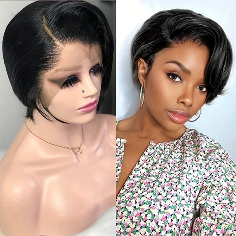 Short Pixie Cut Wig Human Hair Cheap - عابث قطع الباروكات الشعر البشري 100%