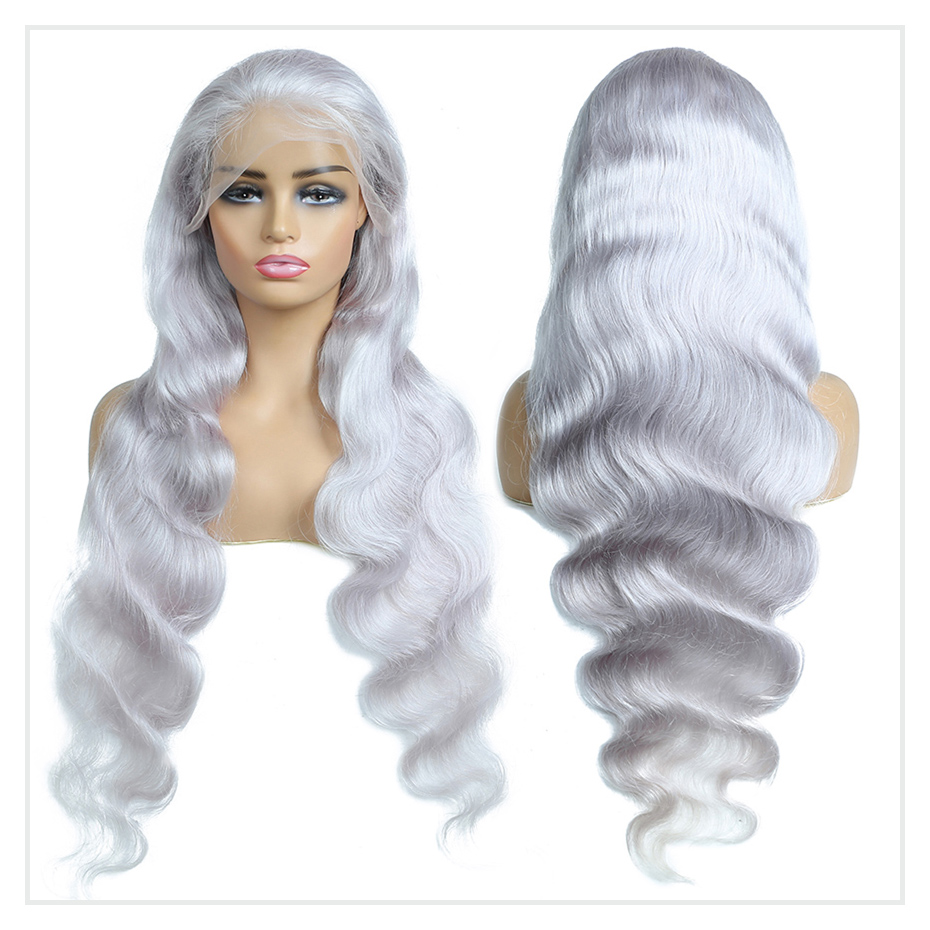 باروكة شعر بشري رمادي 13x6 HD  - مراجعة Hd Lace Frontal Wig Human Hair Pre Plucked وسعره