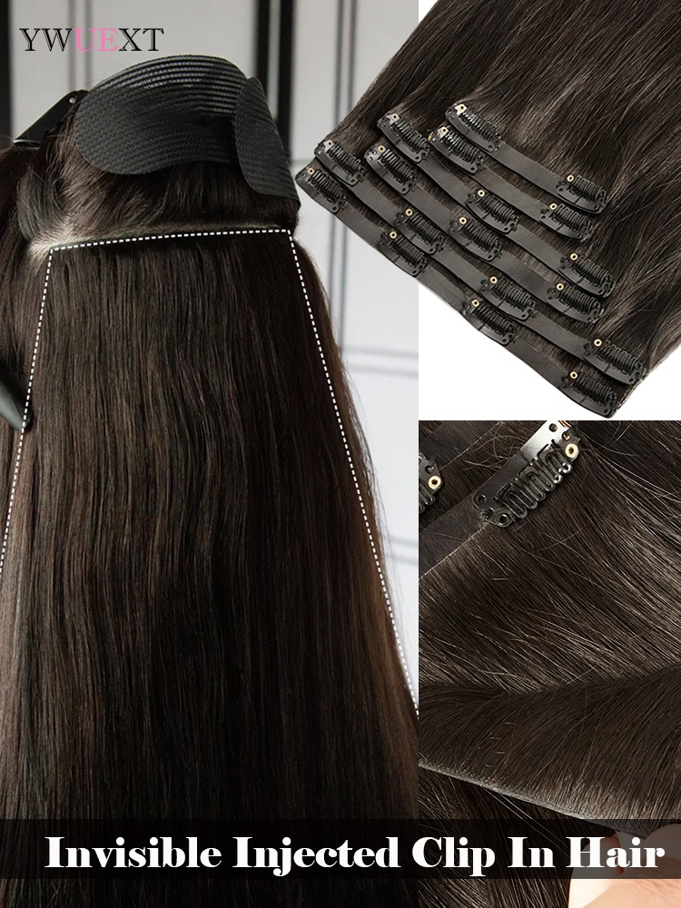 وصلات شعر بمشبك غير مرئي 100%  - مراجعة Seamless Clip In Hair Extensions Human Hair وسعره
