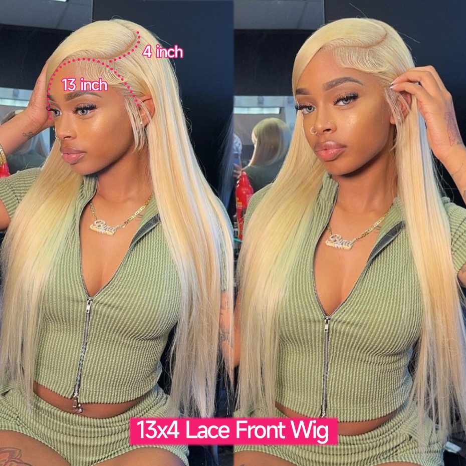كثافة 250%، لون أشقر 613، بارو - مراجعة 613 Blonde Body Wave Lace Front Wig وسعره