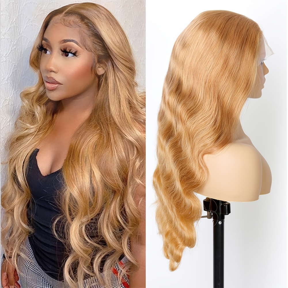 شعر مستعار بشري أشقر عسلي 13x6 - مراجعة Hd Lace Frontal Wig Human Hair Pre Plucked وسعره