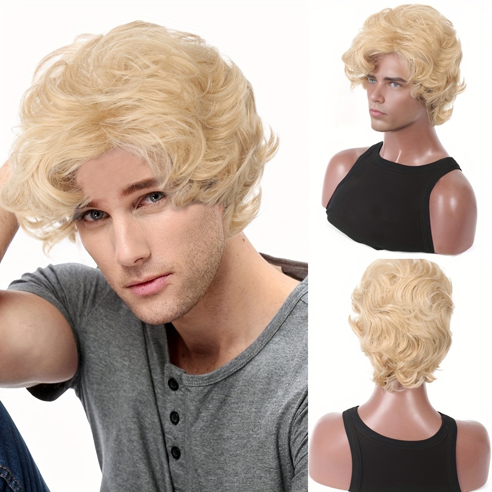 شعر مستعار رجالي أشقر قصير ممو - مراجعة Synthetic Wigs وسعره