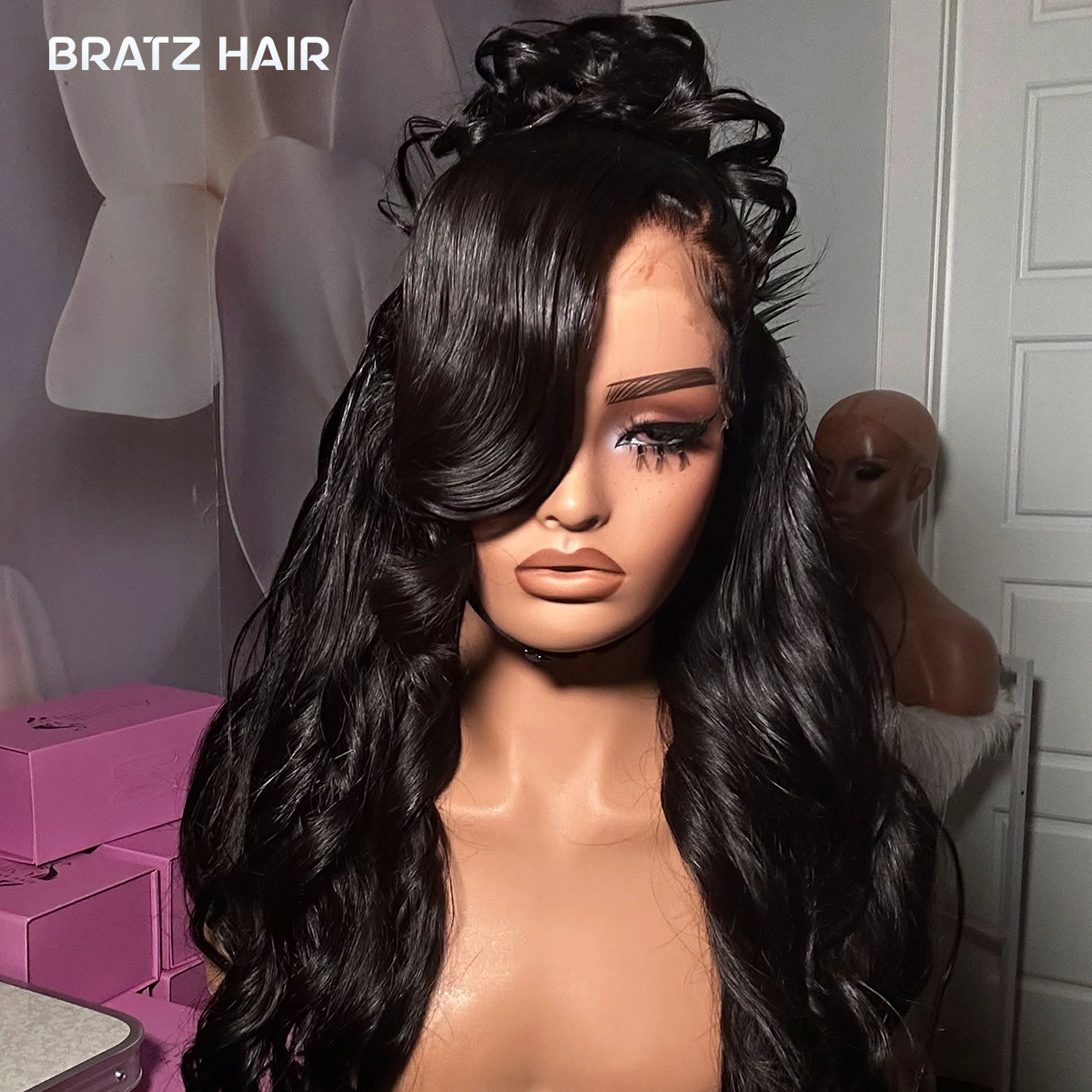 شعر مستعار أسود نفاث، مقاس 13  - مراجعة Hd Lace Frontal Wig Human Hair Pre Plucked وسعره