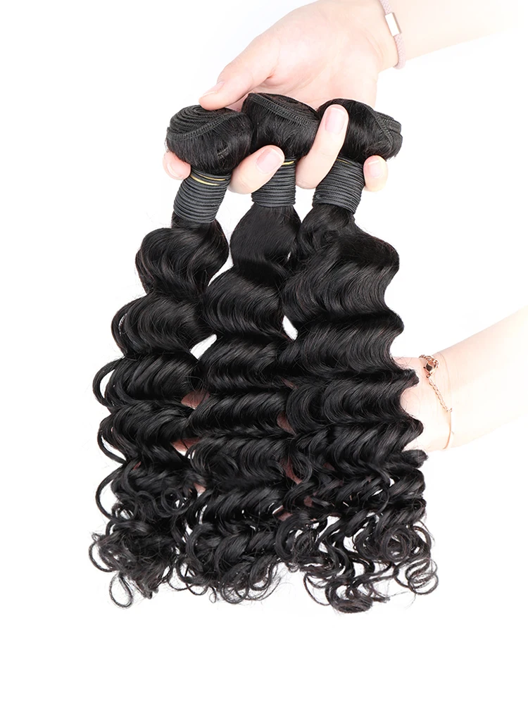 حزم مموجة عميقة بإغلاق ، شعر ب - مراجعة Deep Wave 3 Bundles With Closure وسعره